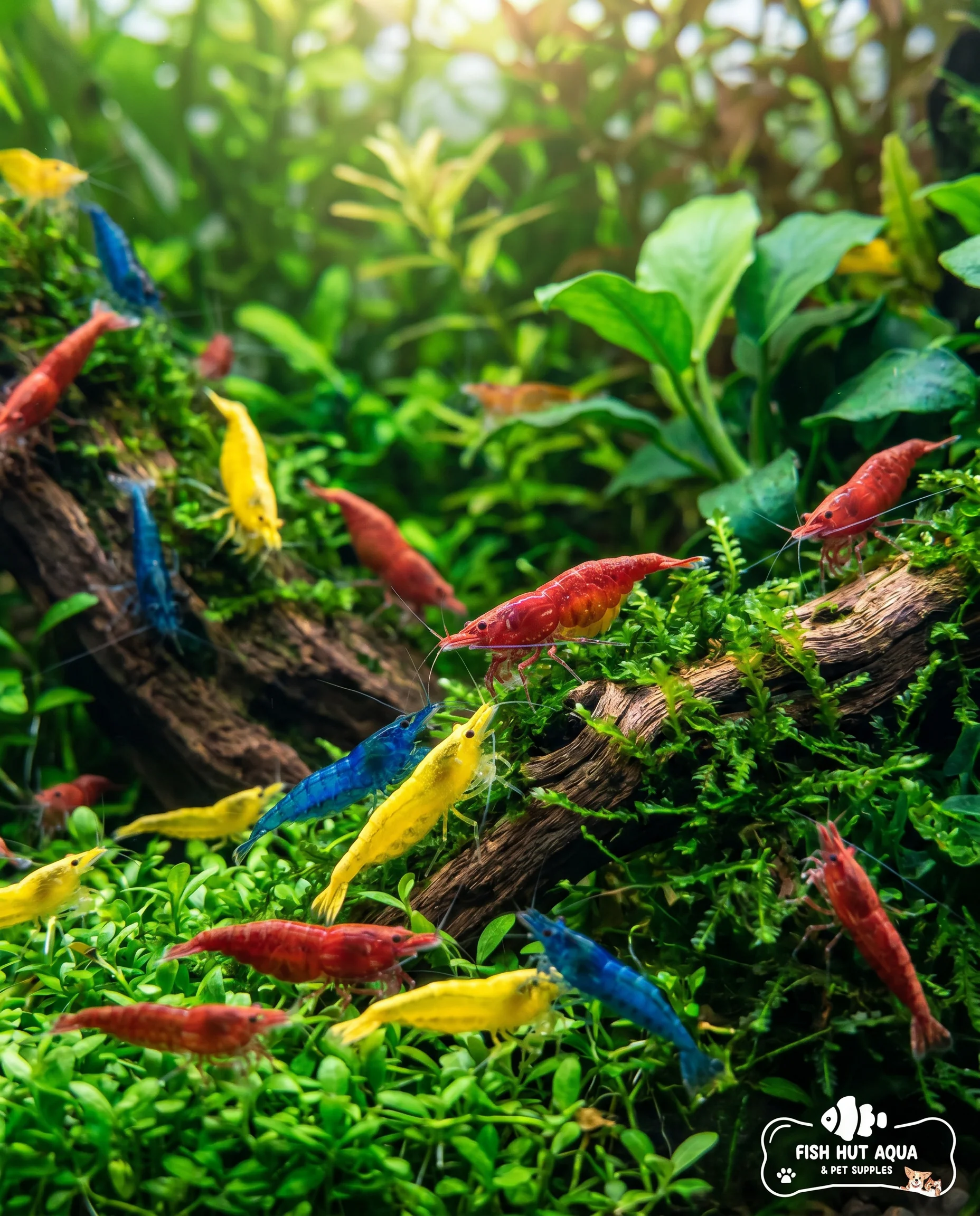 MIX Shrimp Pack of 15 + Free Food and Moss - Image 2